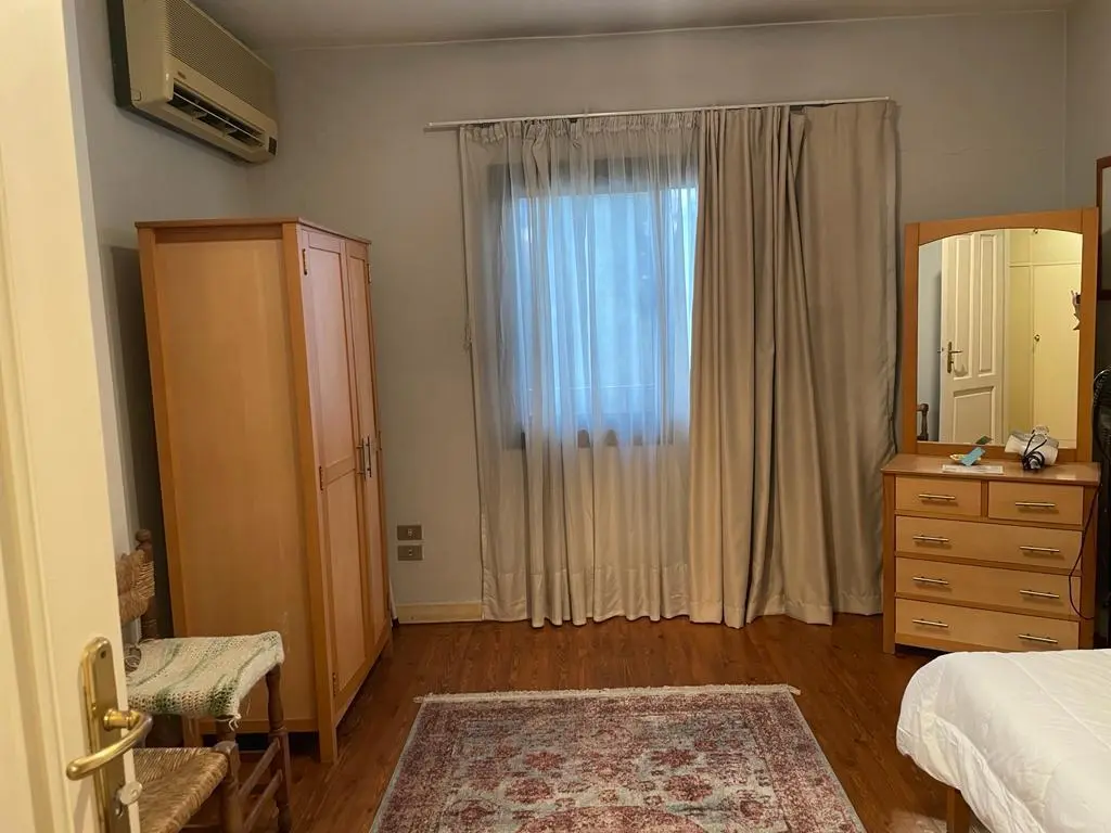 This spacious 3-bedroom flat for rent in the desirable Sarayat El Maadi neighborhood of Cairo offers luxury living at its finest. With a fully equipped kitchen, 3 modern bathrooms, and furnished living spaces, this apartment is perfect for families or roommates who value comfort and convenience. The master bedroom adds an extra touch of luxury to this already impressive flat.